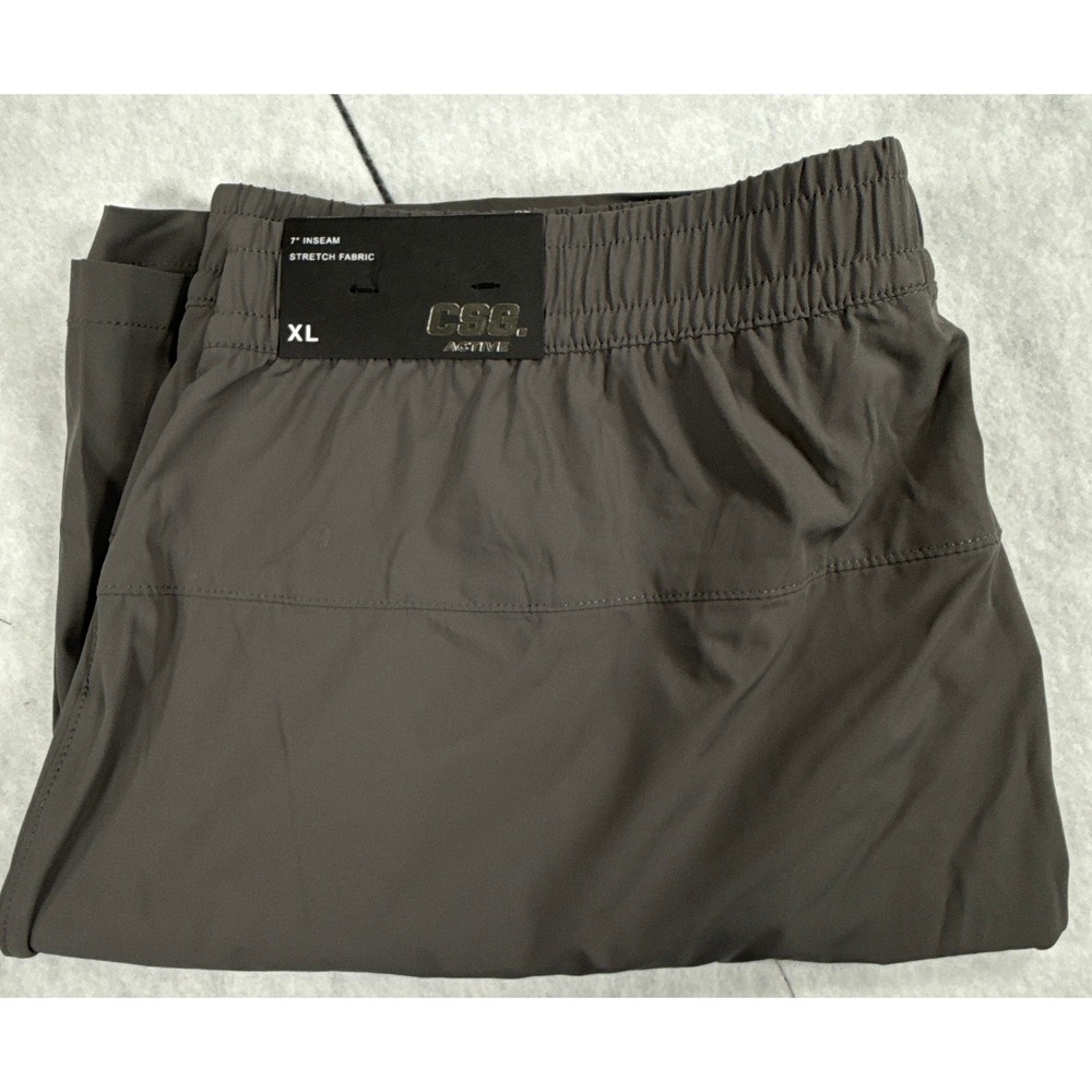 CSG Active Everyday Woven Shorts Mens XL Grey 7 Inch Inseam Stretch NWT
